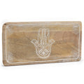 Long Tray 30x15x2.5cm - Hamsa Design Whitewash product image