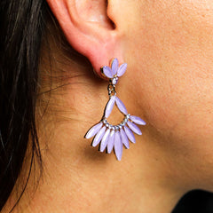 Lavender - Vintage Glass - Long Drop - Earrings product image 2