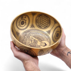 Pure Brass Etched Buddha - Set of 4 - Approx 3.85kg product image 5
