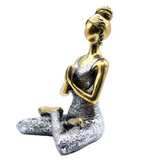 Yoga Lady Figure - Bronze & Silver 24cm product image 2