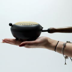 Large Iron Censer Incense Burner - Gold detail product image 2
