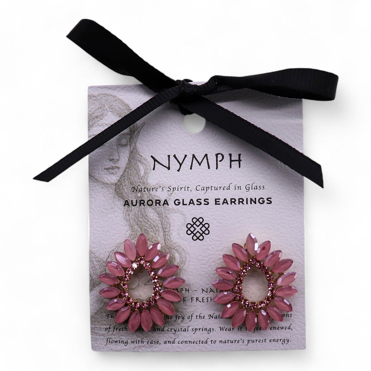 Soft Pink - Vintage Glass - Loop - Earrings product image 3