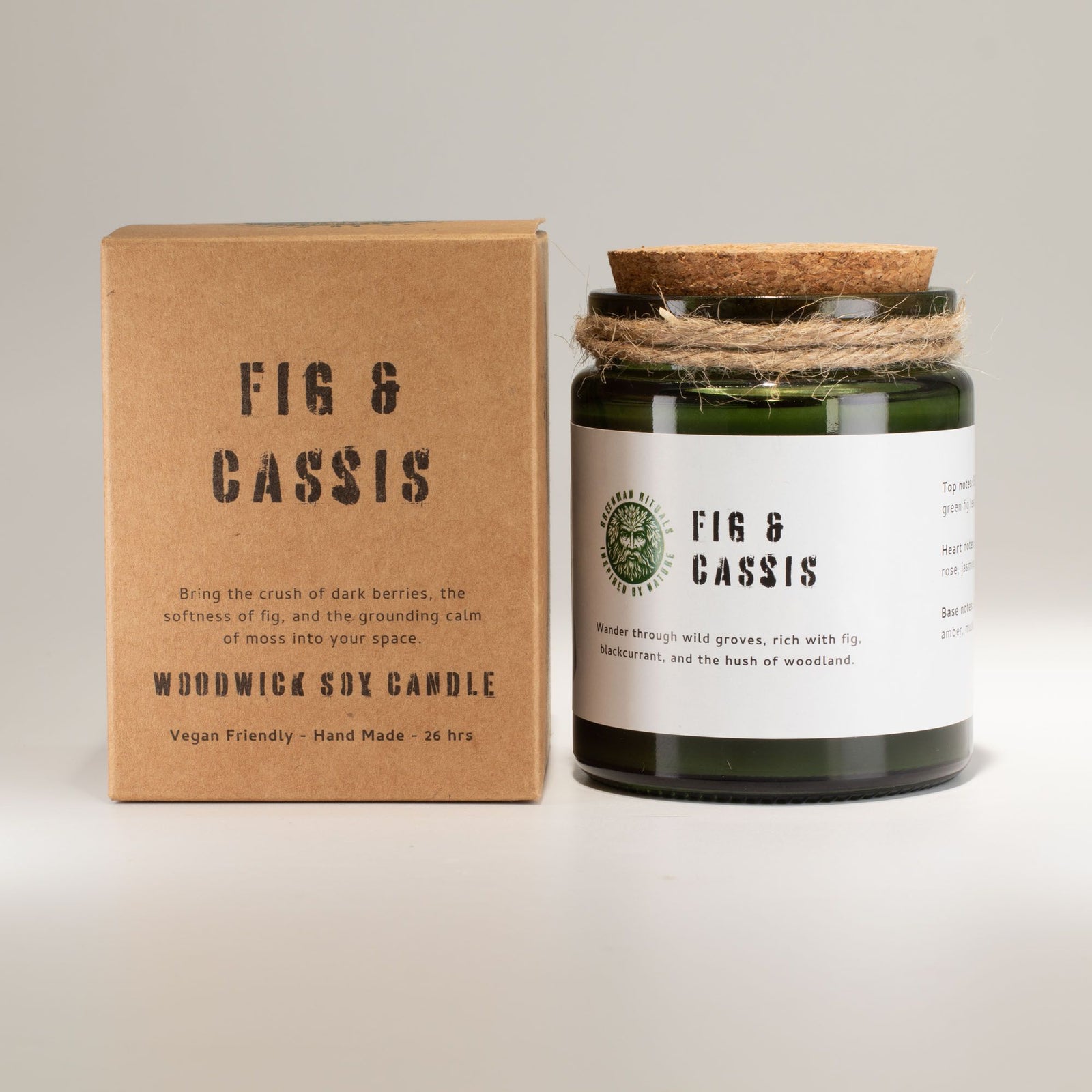 Greenman Woodwick Soy Candle - Fig & Cassis product image