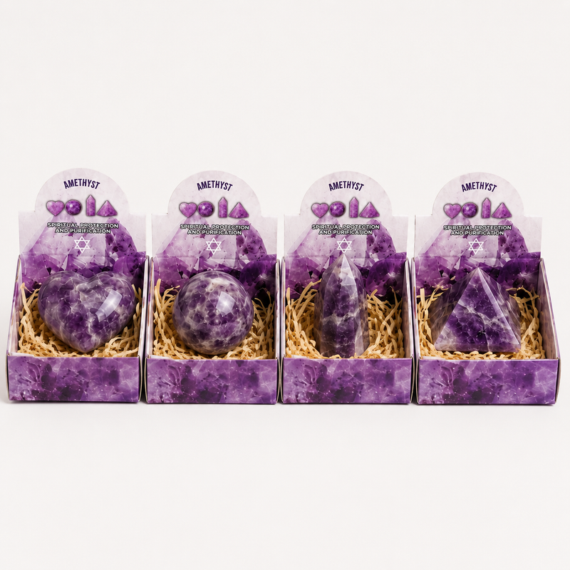 Four Gemstone Shapes - Amethyst product image