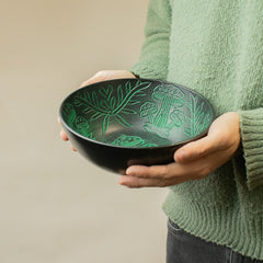 Aluminum Singing Bowl - Magic Mushroom - Green (20cm) product image 3