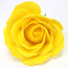 Craft Soap Flowers - Lrg Rose - Yellow product image