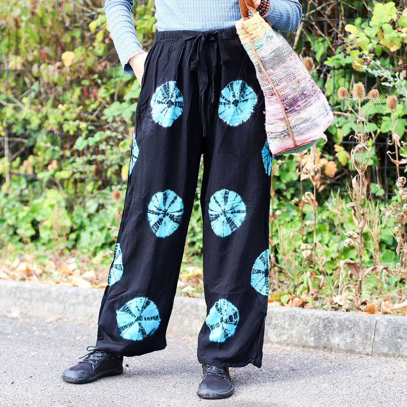Japanese Style Lounge Pants - Black & Blue - M product image