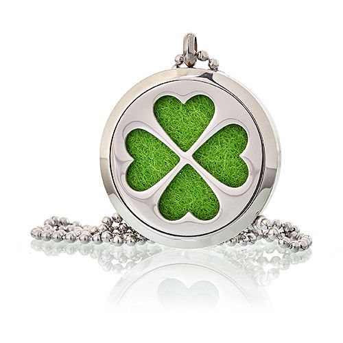 Aromatherapy Diffuser Necklace - Four Leaf Clover 30mm product image