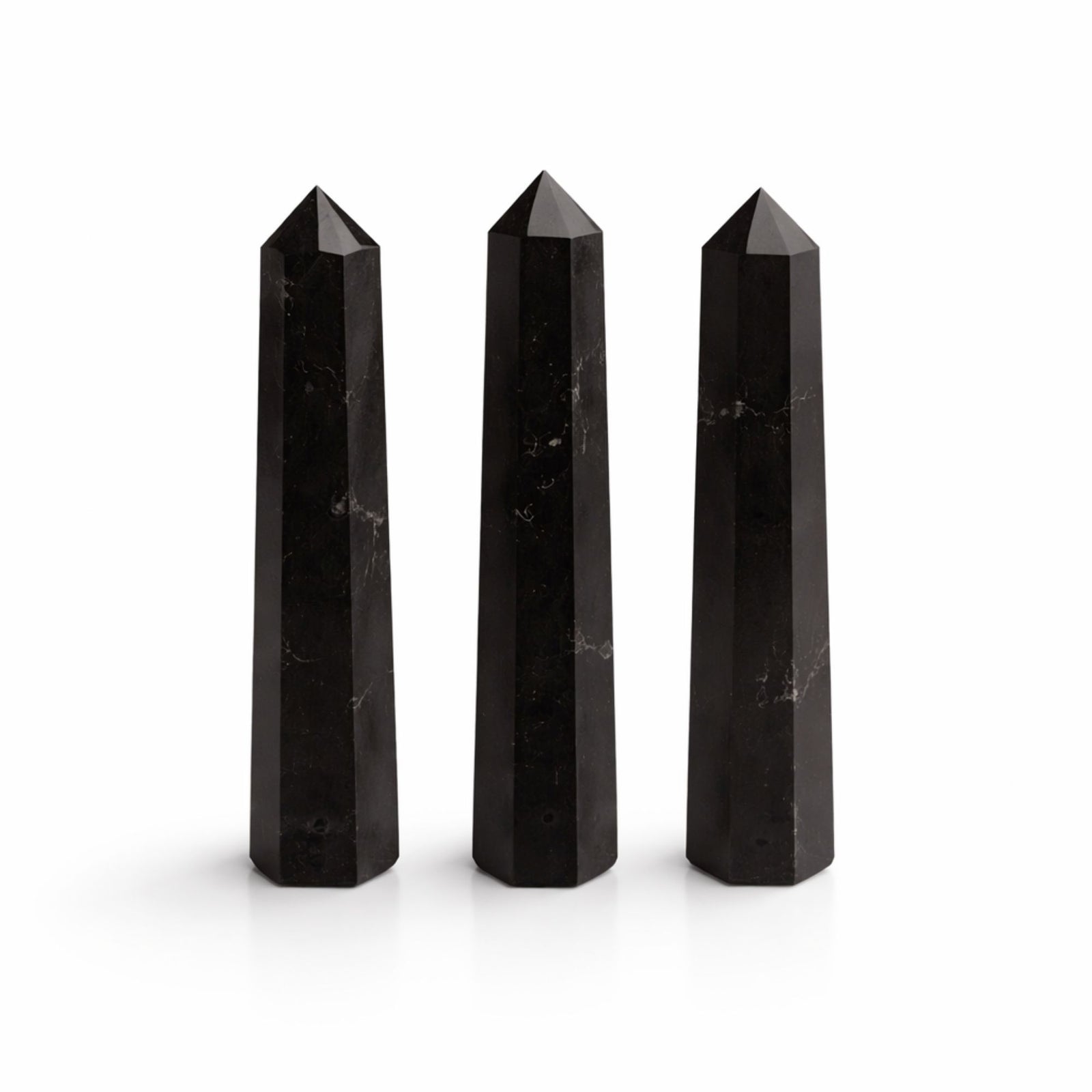 Gemstone Six Face Obelisk Point approx 11cm - Black Tourmaline product image
