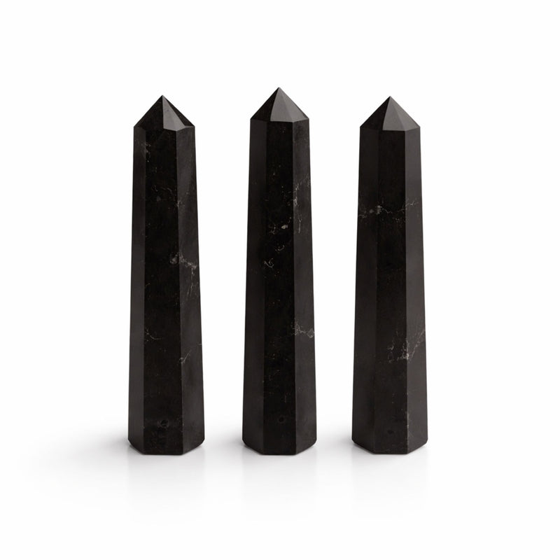 Gemstone Six Face Obelisk Point approx 11cm - Black Tourmaline product image