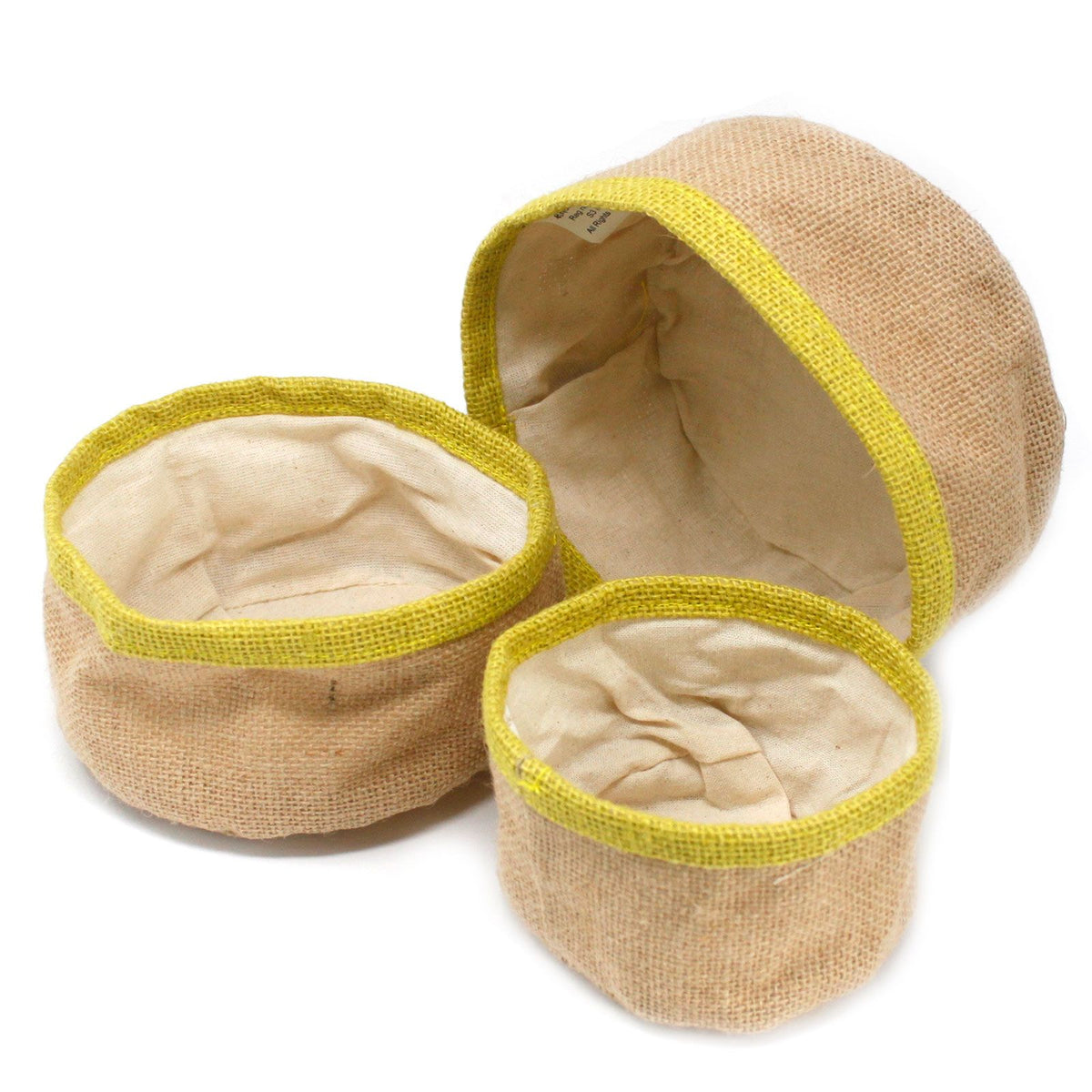 Set of 3 Natural Jute Baskets - Olive - product image 2
