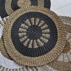 Round Seagrass Black & Tan - Inner Sun - 1m product image 4