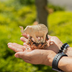 Handmade Parasite Wood Art Carving - Elephant Walking product image 4