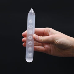 Selenite Wand - 16 cm (Point one End) 7 Chakra product image