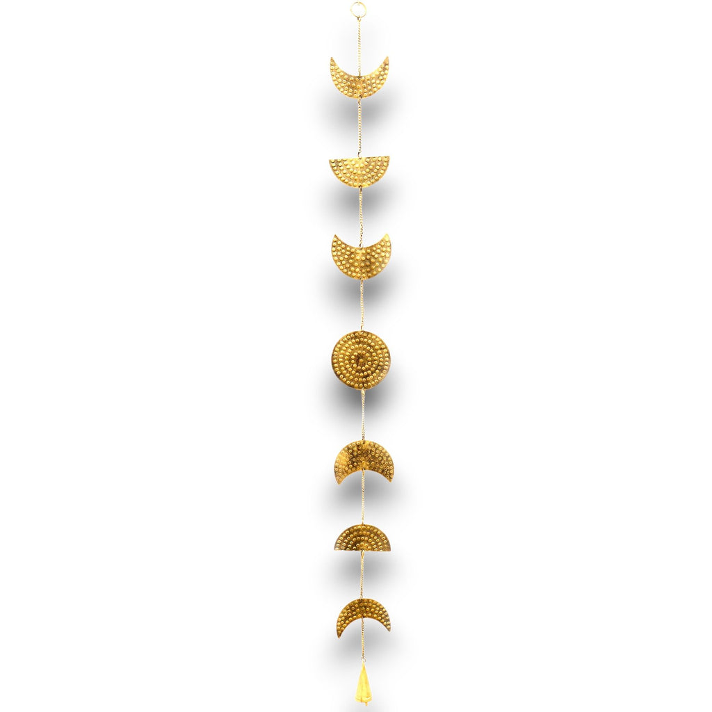Indian Chimes - Brass Moon Phases Drop with Bell 25cm product image 4