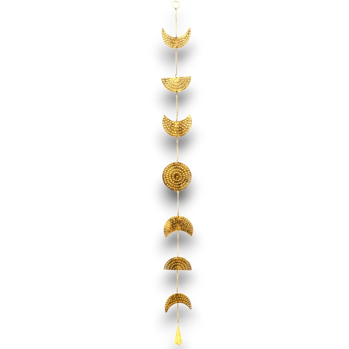Indian Chimes - Brass Moon Phases Drop with Bell 25cm product image 4