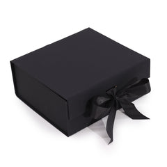 Flat Pack Gift Box - Medium Square (20x18.2x8cm) - Black product image