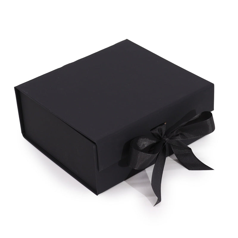 Flat Pack Gift Box - Medium Square (20x18.2x8cm) - Black product image