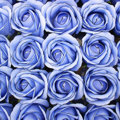 Craft Soap Flowers - Med Rose - Blue With Black Rim product image 3