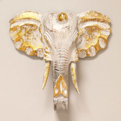 Large Elephant Head - Gold & Whitewash product image 5