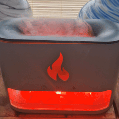 White Blaze Aroma Diffuser - Himalayan Salt Chamber - USB-C - Flame Effect (Salt included) product image 5