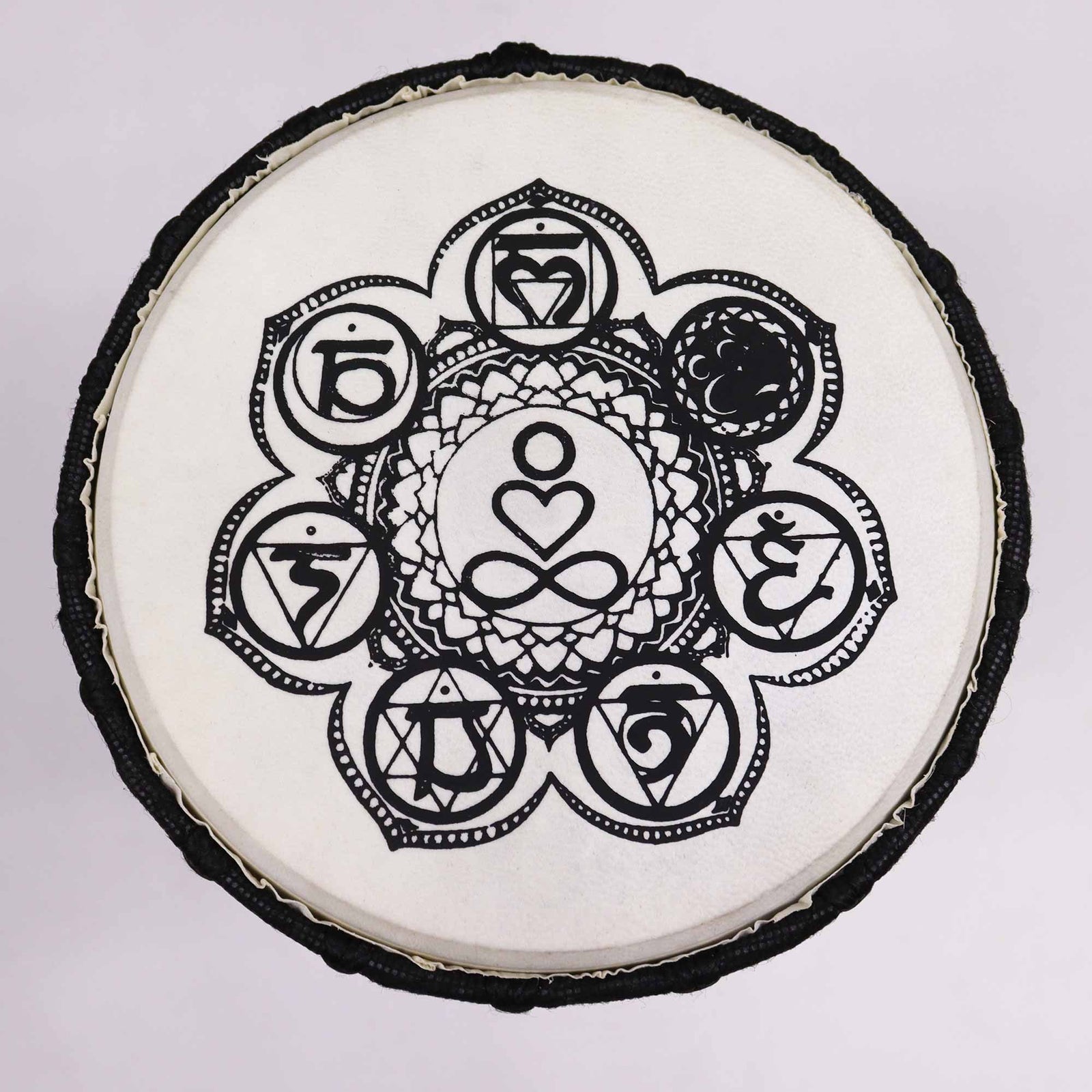 Chakra Wide Top Djembe Drum - 17cm product image