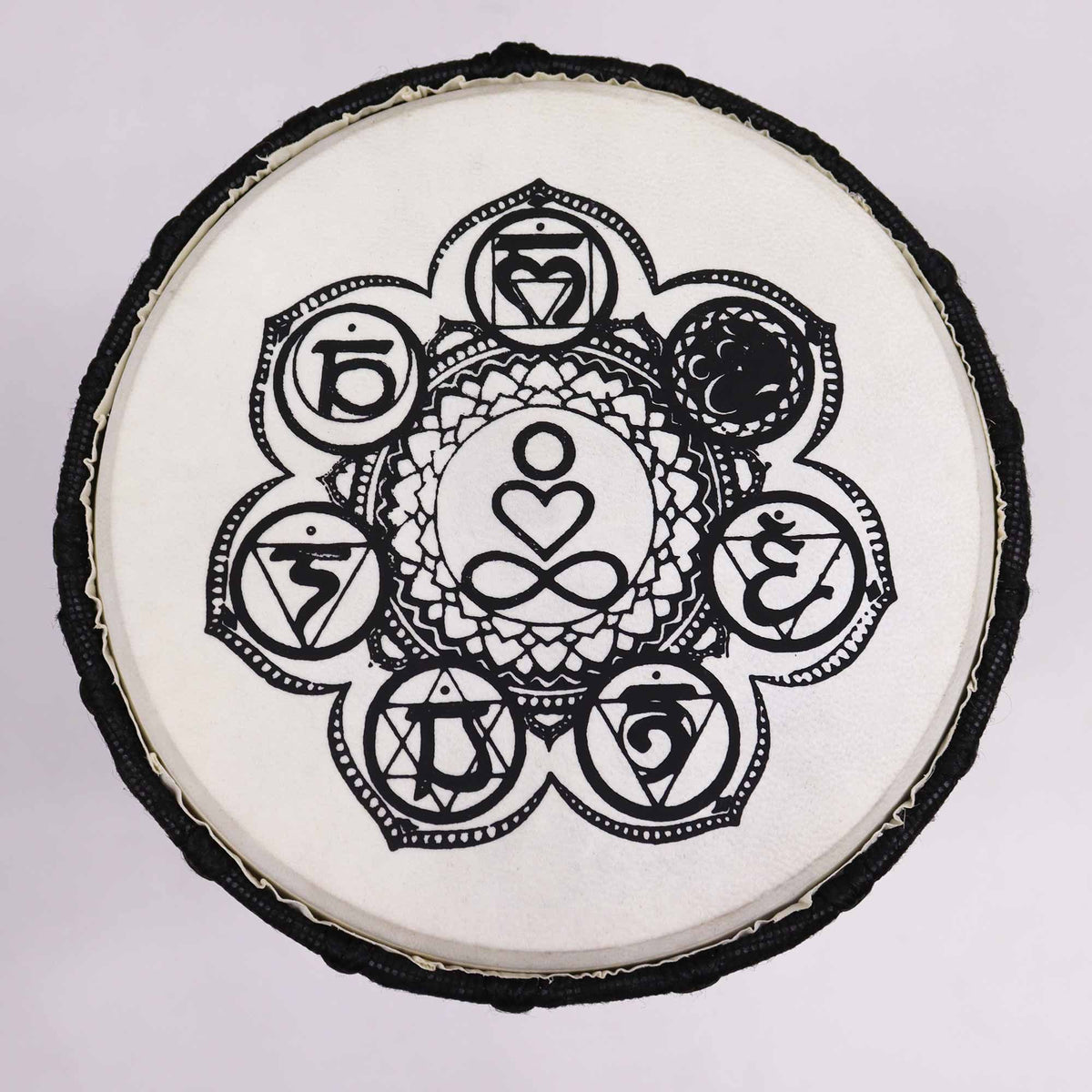 Chakra Wide Top Djembe Drum - 17cm product image