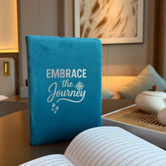 Light Blue Velvet Notebook - 80 pages - Embrace The Journey product image 3