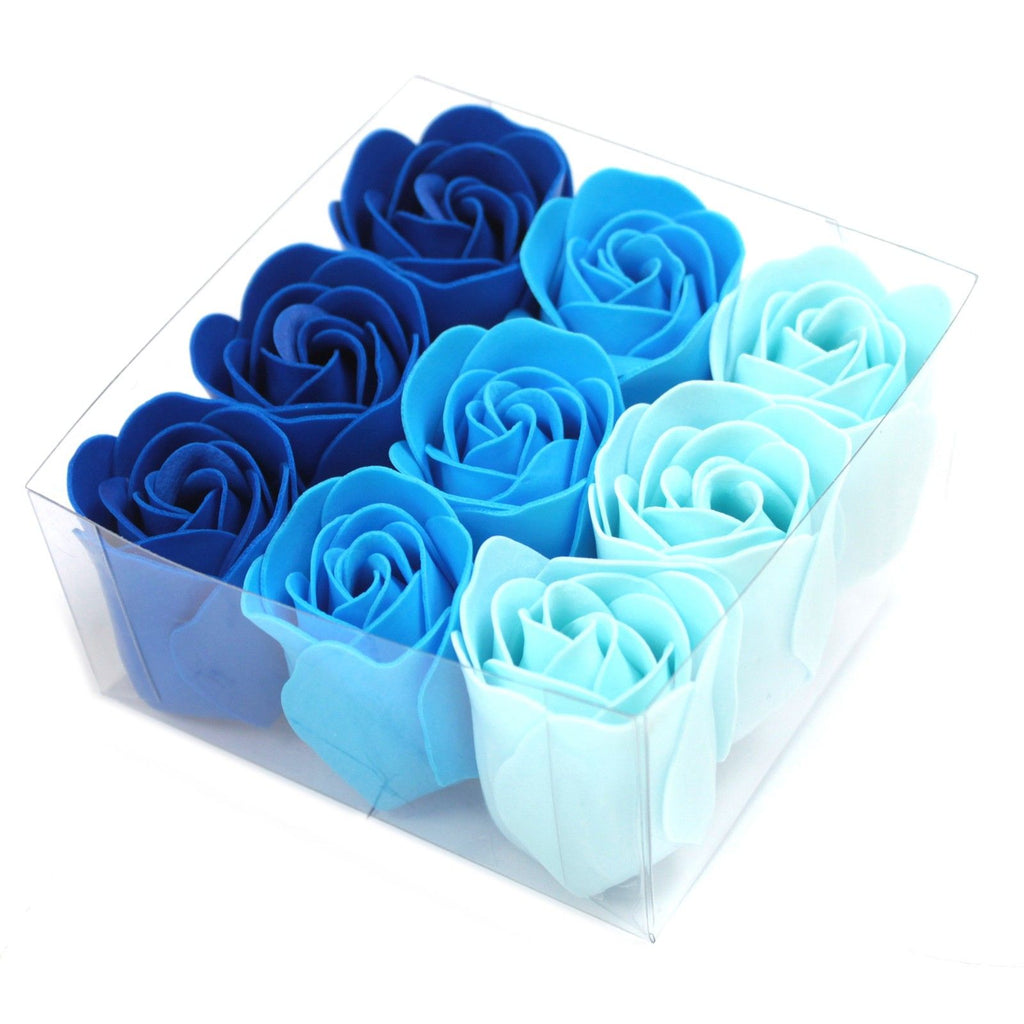 Set of 9 Soap Flowers - Blue Wedding Roses product image 2