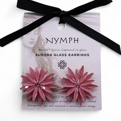 Soft Pink - Vintage Glass - Flowers - Earrings product image 4