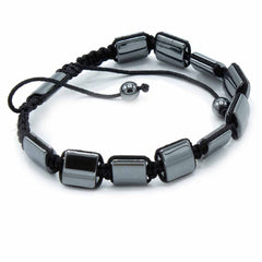 Magnetic Hematite Shamballa Bracelet - Double Cuboids product image