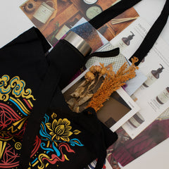Iconic Classic Tote Bag - Compass of Life - Black 6oz product image 8