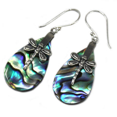 Shell & Silver Earrings - Dragonflies - Abalone product image 3