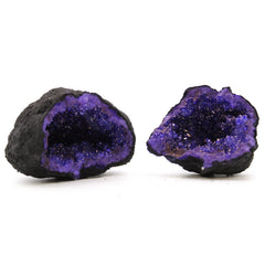 Coloured Calsite Geodes - Black Rock - Turqoise / Purple product image 4