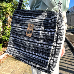 Soft Banjar Laptop Bag - Grey Strips product image 4