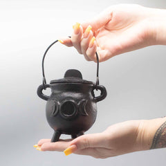 Cast Iron Cauldron with Triple Moon 6.5x13cm product image 2