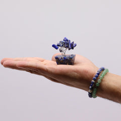 Mini Gemstone Tree On Orgonite Base - Sodalite (15 stones) product image 4