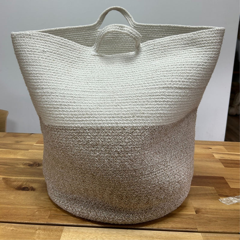 Cotton Rope Laundry / Storage Big Basket 45x40cm - Beige product image