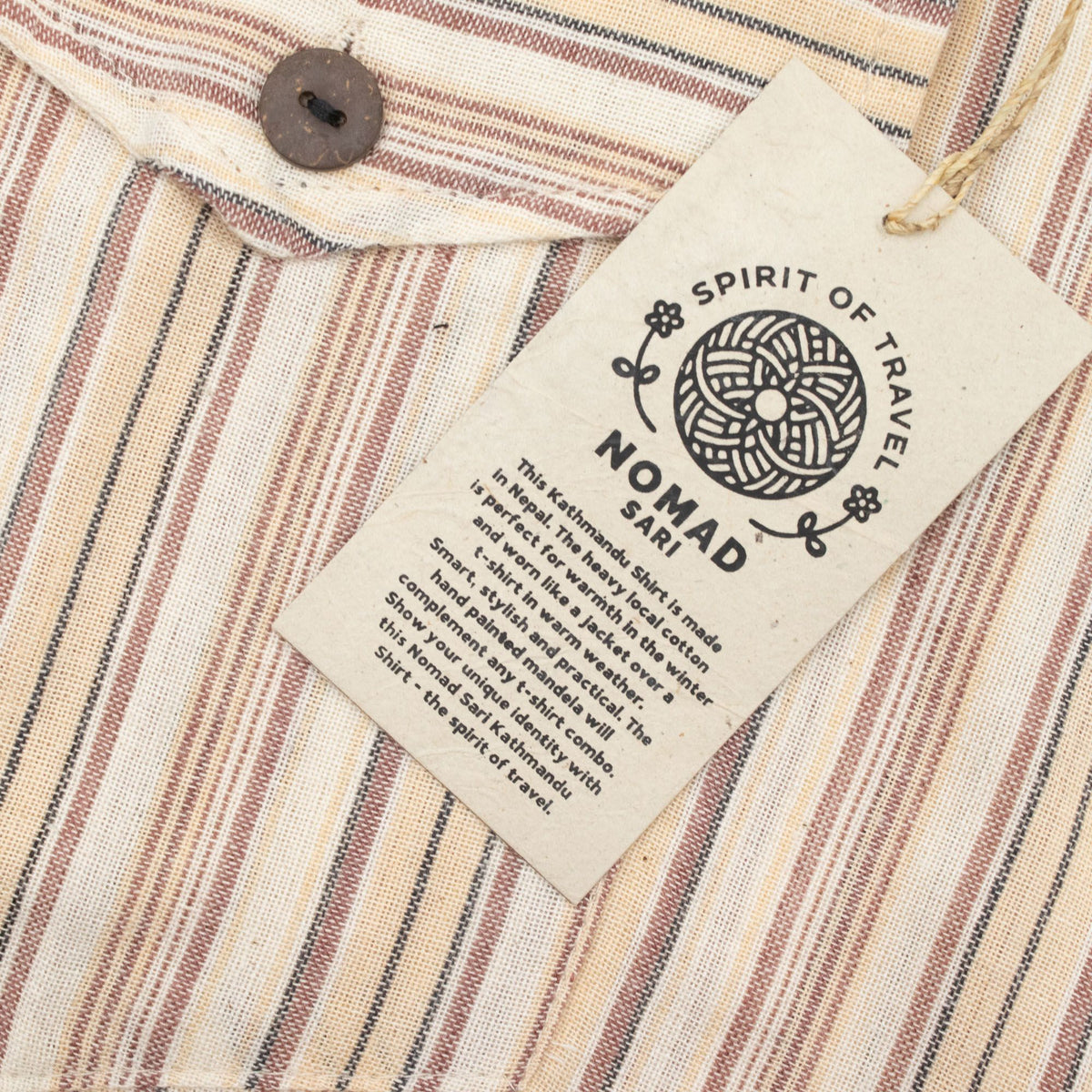 Nomad Sari Grandad Shirt - Brown Beige - Medium product image 5