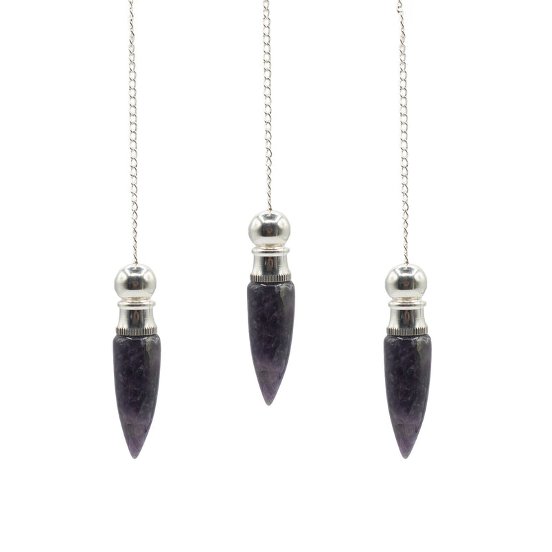 Secret Cavity Discovery of Truth Pendulum - Amethyst - Silver Plated product image