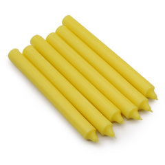 Solid Colour Dinner Candle Set - Pack of 21 - Rustic Lemon product image 2