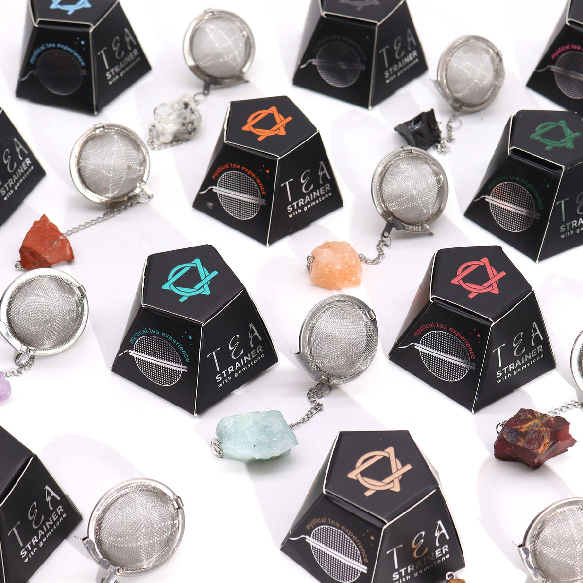 Raw Crystal Gemstone Tea Strainer - Mookaite product image 2