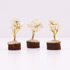 Mini Gemstone Tree On Wood Base - Rock Quartz (15 stones) product image 5