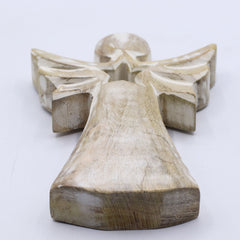 Mango Wood Angel - Whitewash with Star Cut Out product image 3