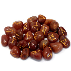 Runes Stone Set in Pouch- Red Aventurine product image 2