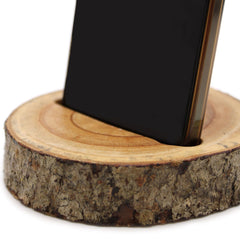 Small Log Phone Holder (slot) - Natural product image 3