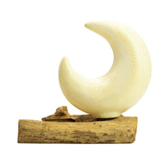 DriftGlow Lamp Crackle Half Moon Shade - Grey product image 3
