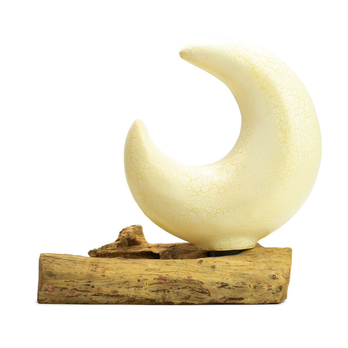 DriftGlow Lamp Crackle Half Moon Shade - Grey product image 3