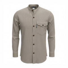Nomad Sari Grandad Shirt - Grey Stone - Large product image