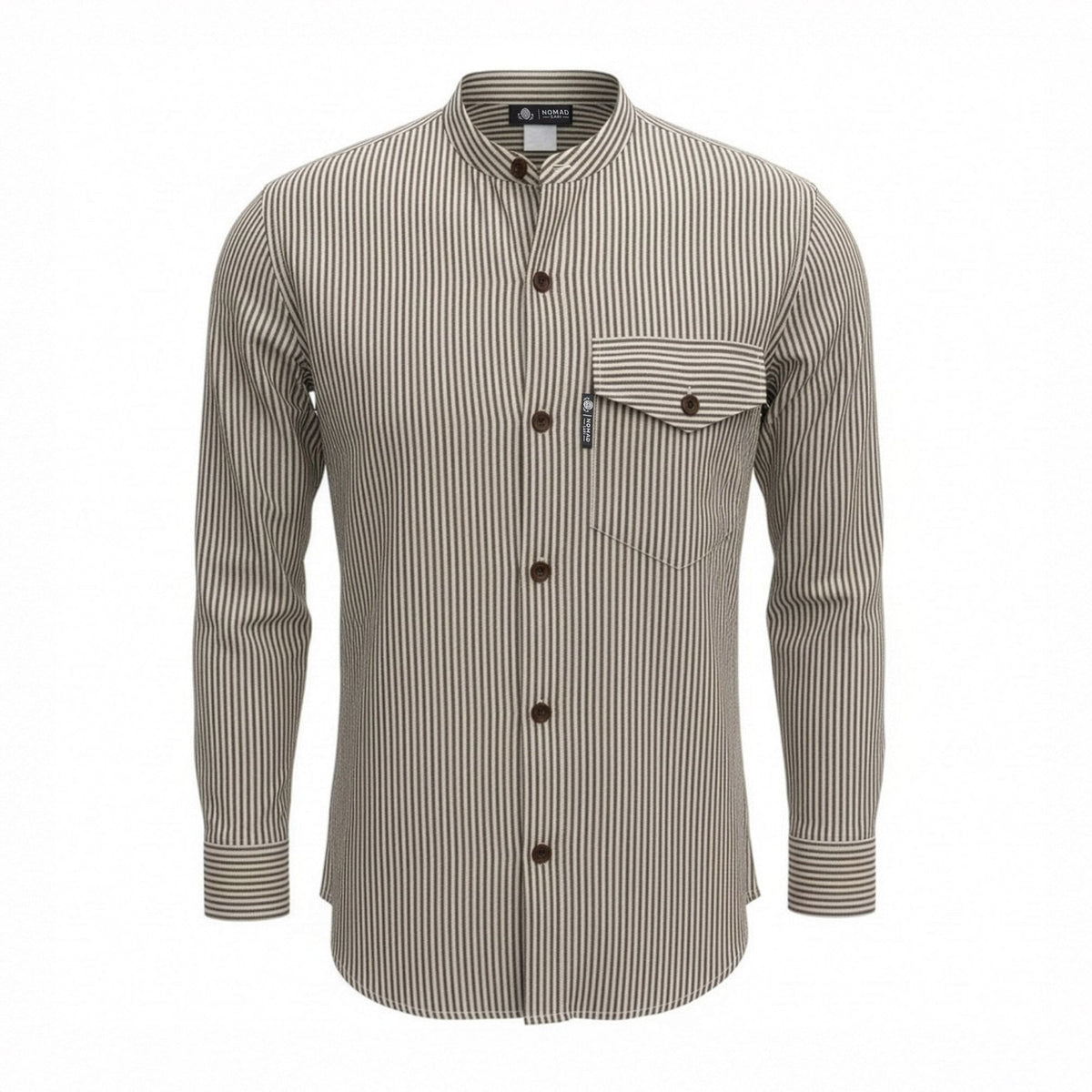 Nomad Sari Grandad Shirt - Grey Stone - Large product image